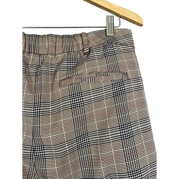 OLD NAVY Trouser Large High Waisted Taylor Wide Leg Brown Plaid Full Length Pant - Picture 3 of 15